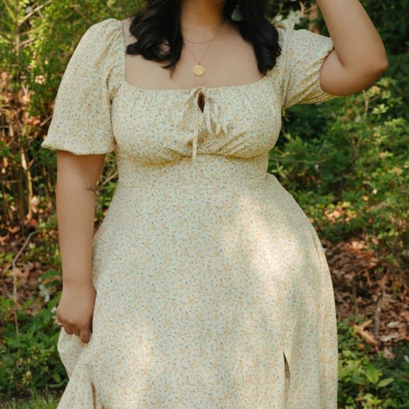 Rebdolls Dresses & Skirts - NWT 5X Rebdolls Keyhole Tie Front Midi A Line Dress